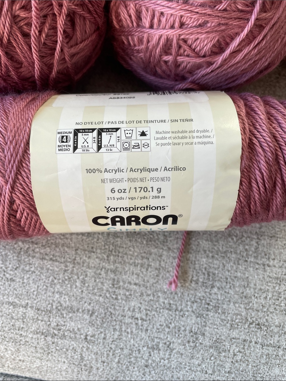 Caron Simply Soft Yarn 9 skeins
Plum Wine - Picture 4 of 5
